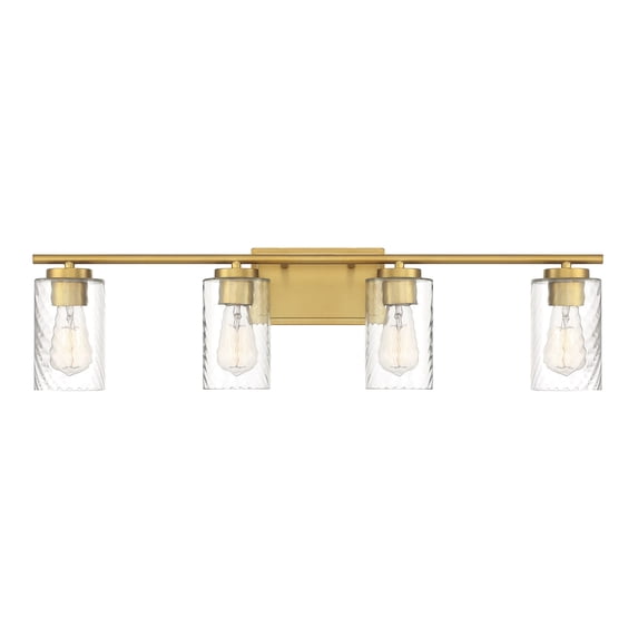 Trade Winds Raymond 4-Light Bathroom Vanity Light in Natural Brass