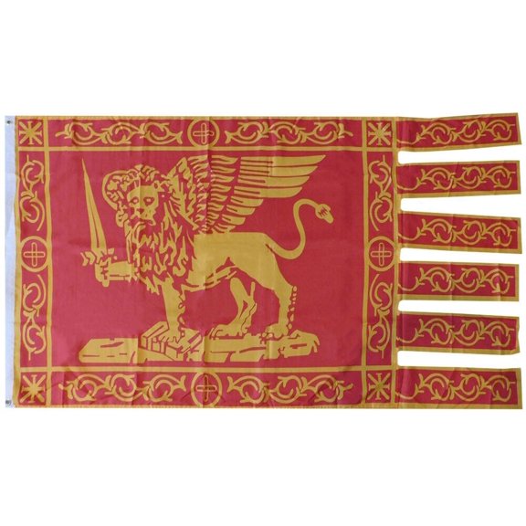Trade Winds Republic Of Venice War Swallow Tail 100D Woven Poly Nylon 3'x5' Flag Banner