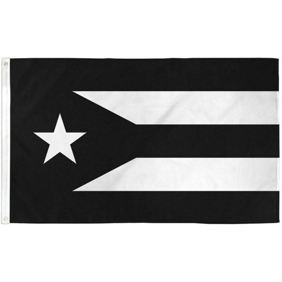 Trade Winds Resistance Flag of Puerto Rico 3x5 ft Black & White Protest Puerto Rican Boriqua