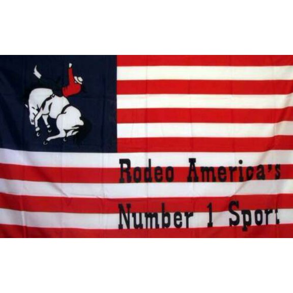 Trade Winds Rodeo Flag 3x5ft Rodeo American's Number 1 Sport Flag Cowboy Bull Riding Flag