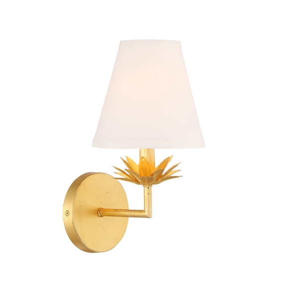 Trade Winds Rosalie 1-Light Wall Sconce in True Gold
