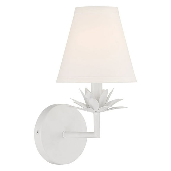 Trade Winds Rosalie 1-Light Wall Sconce in White