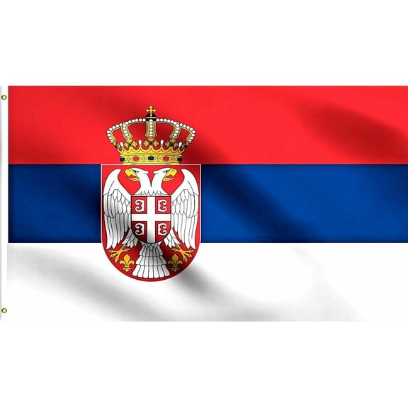 Trade Winds Serbian Flag 3x5ft Republic of Serbia Country National Banner Belgrade Serb 100D
