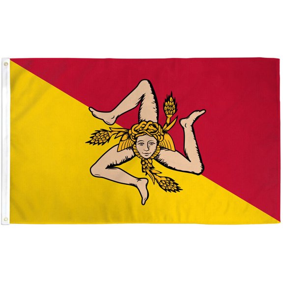 Trade Winds Sicily Flag 3x5ft Flag of Sicily Sicilian Flag 3x5 House Flag 100D