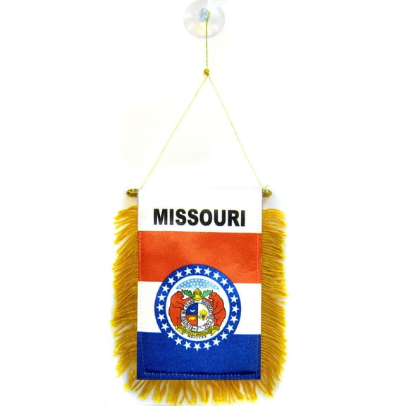 Trade Winds State of Missouri Mini Flag 4"x6" Window Banner w/ suction cup