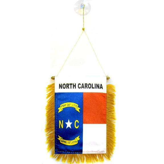 Trade Winds State of North Carolina Mini Flag 4"x6" Window Banner w/ suction cup