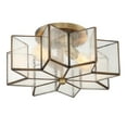 thumbnail image 1 of Trade Winds Stella Star Semi-Flush Mount Ceiling Light in Natural Brass, 1 of 6