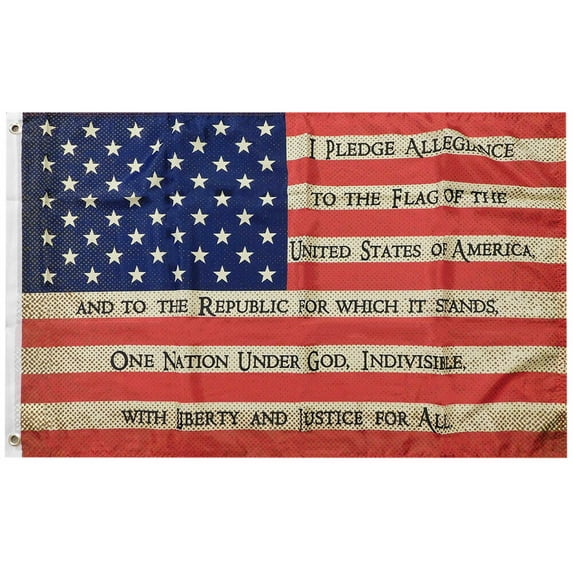 Gpledge Trade Winds USA Pledge of Allegiance Vintage 100D Woven Poly Nylon 3x5 ...