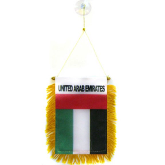 Trade Winds United Arab Emirates Mini Flag 4"x6" Window Banner w/ suction cup