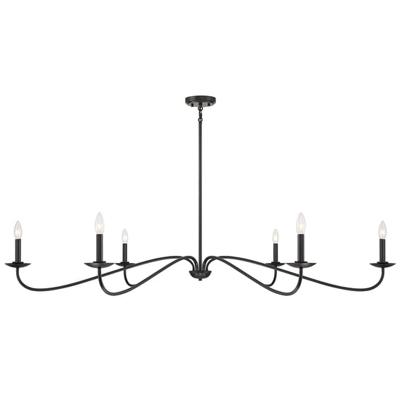 Trade Winds Valerie 6-Light Chandelier in Matte Black
