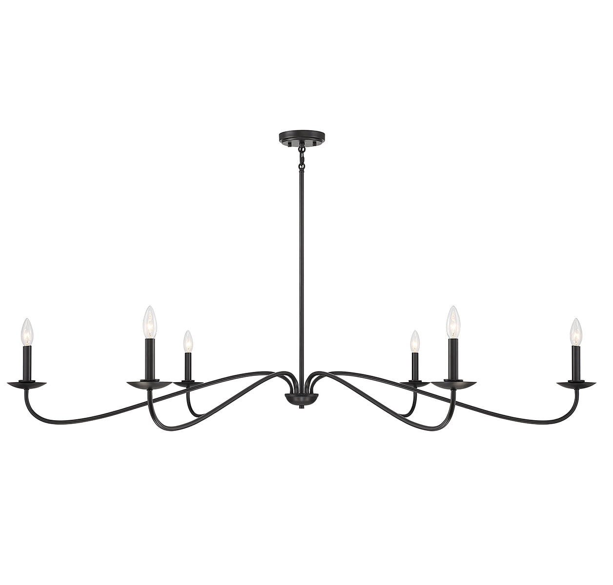 Trade Winds Valerie 6-Light Chandelier in Matte Black