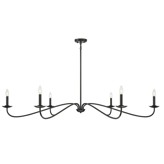 Trade Winds Valerie 6-Light Chandelier in Matte Black