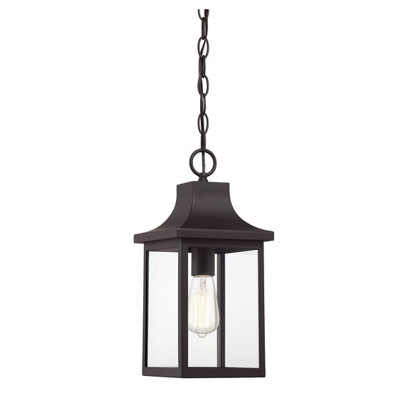 Trade Winds Weston 1-Light Outdoor Hanging Lantern in Oil Rubbed Bronze