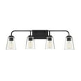thumbnail image 1 of Trade Winds Wickford 4-Light Bathroom Vanity Light in Matte Black, 1 of 5