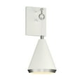 thumbnail image 1 of Trade Winds Winona 1-Light Wall Sconce in White with Polished Nickel, 1 of 6