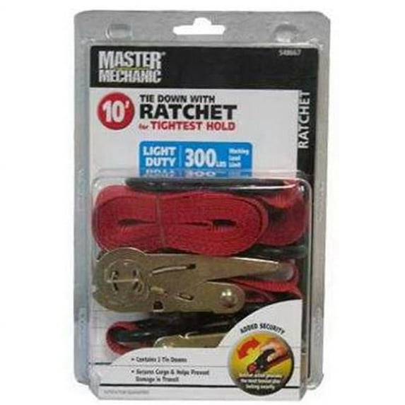 Trade of Amta 1 x 10 in. Ratchet Tie Down - Pack of 2