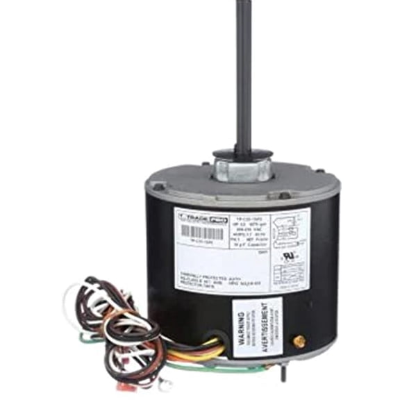 TradePro TP-C33-1SP 1-Speed Condenser Fan Motor, 0.33 Horsepower 1075 RPM, 208/230 Volt 1.7 Amp, Universal Fixed Fractional Design with Heavy Duty Construction and Rugged Durability