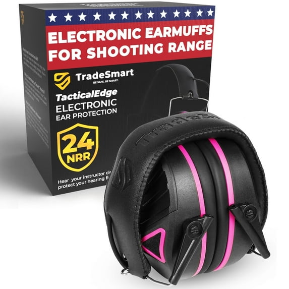 TradeSmart TacticalEdge Slim Electronic Ear Protection for Shooting, NRR24