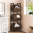 thumbnail image 1 of Tradeber TB-JW0237 15 in. 3-Tier Industrial Basket Stand with Angled Baskets - Brown & Black, 1 of 1