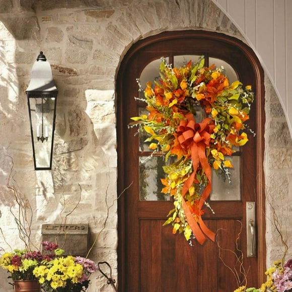 Tradecan 23 Inch Artificial Autumn Fall Wreath Fall Door Wreaths Autumn Wreath Fall Wreaths Farmhouse Wreaths Thanksgiving Decor for Front Door