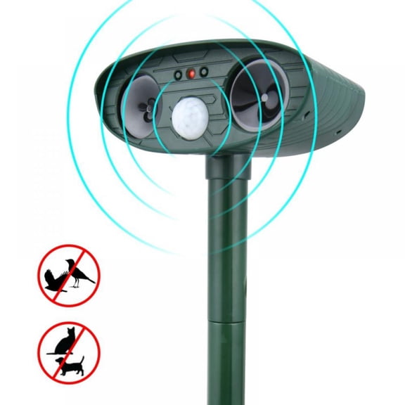 Tradecan Ultrasonic Animal Pest Repellent, Outdoor Solar Powered Pest and Animal Repeller, Waterproof Deterrent Scarer - Motion Sensor, Repel Cat, Dog, Rabbits, Fox, Raccoons, Skunk, Rats