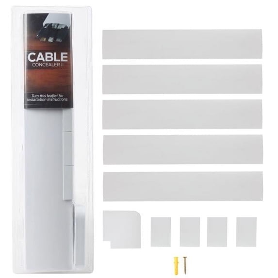 Trademark 83-SCCC1004 5 Channels TV Cable Concealer II Cord Cover Raceway Kit