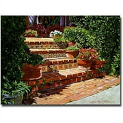 Trademark Art A Spanish Garden Canvas Wall Art by David Lloyd Glover