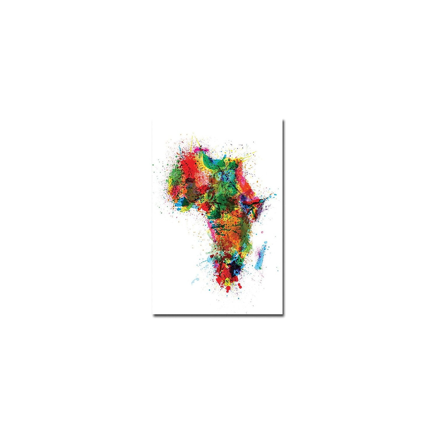 Trademark Art "Africa    Paint Splashes" Canvas Art by Michael Tompsett