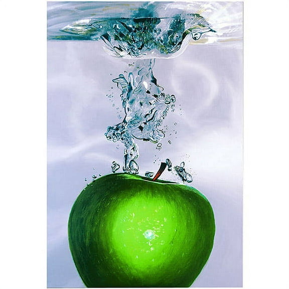 Trademark Art "Apple Splash II" Canvas Art by Roderick Stevens, 22x32