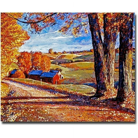 Trademark Art "Autumn Evening" Canvas Wall Art by David Lloyd Glover