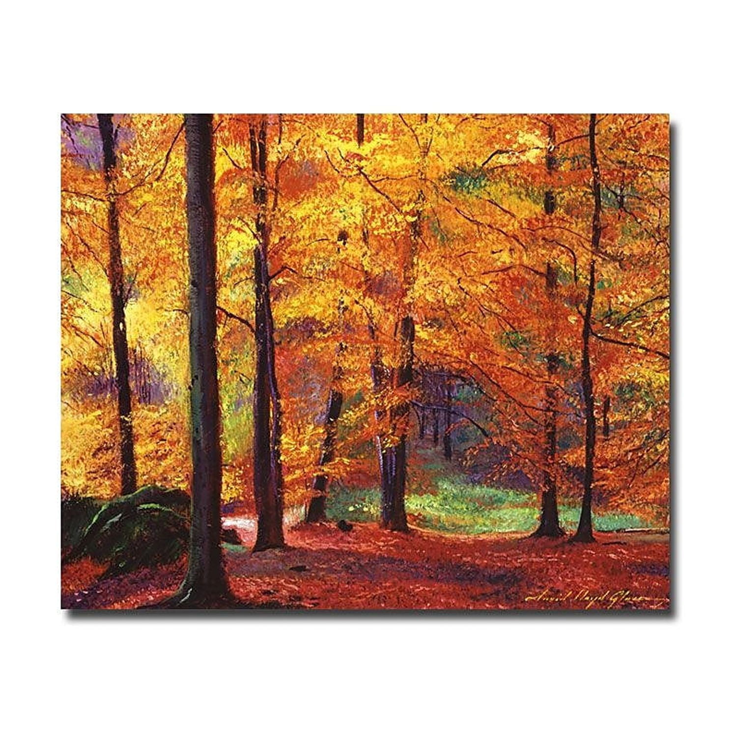 Trademark Art "Autumn Serenity" Canvas Wall Art by David Lloyd Glover