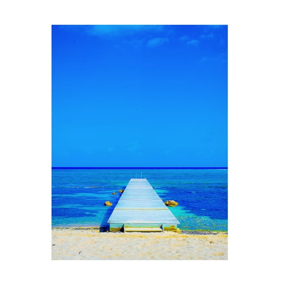 Trademark Fine Art Preston Beach-Pier Canvas Wall Art - 24x32
