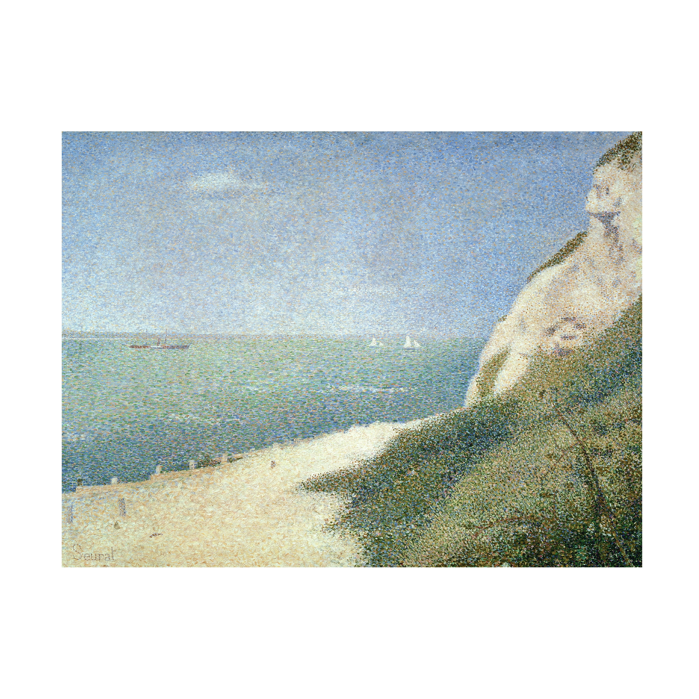 Trademark Art "Beach at Bas Butin - Honfleur - 1886" Canvas Art by Georges Seurat