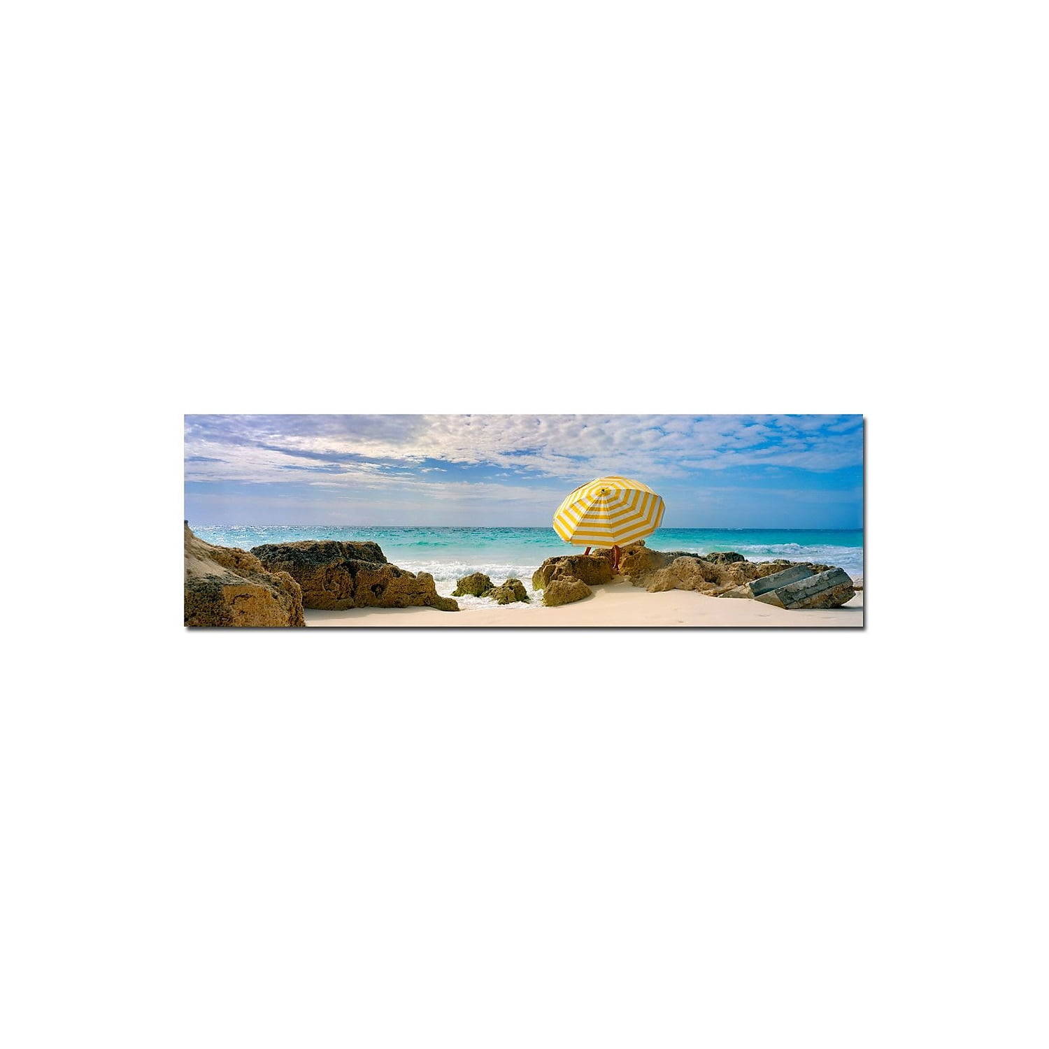 Trademark Art "Bermuda Umbrella" Canvas Art by Preston