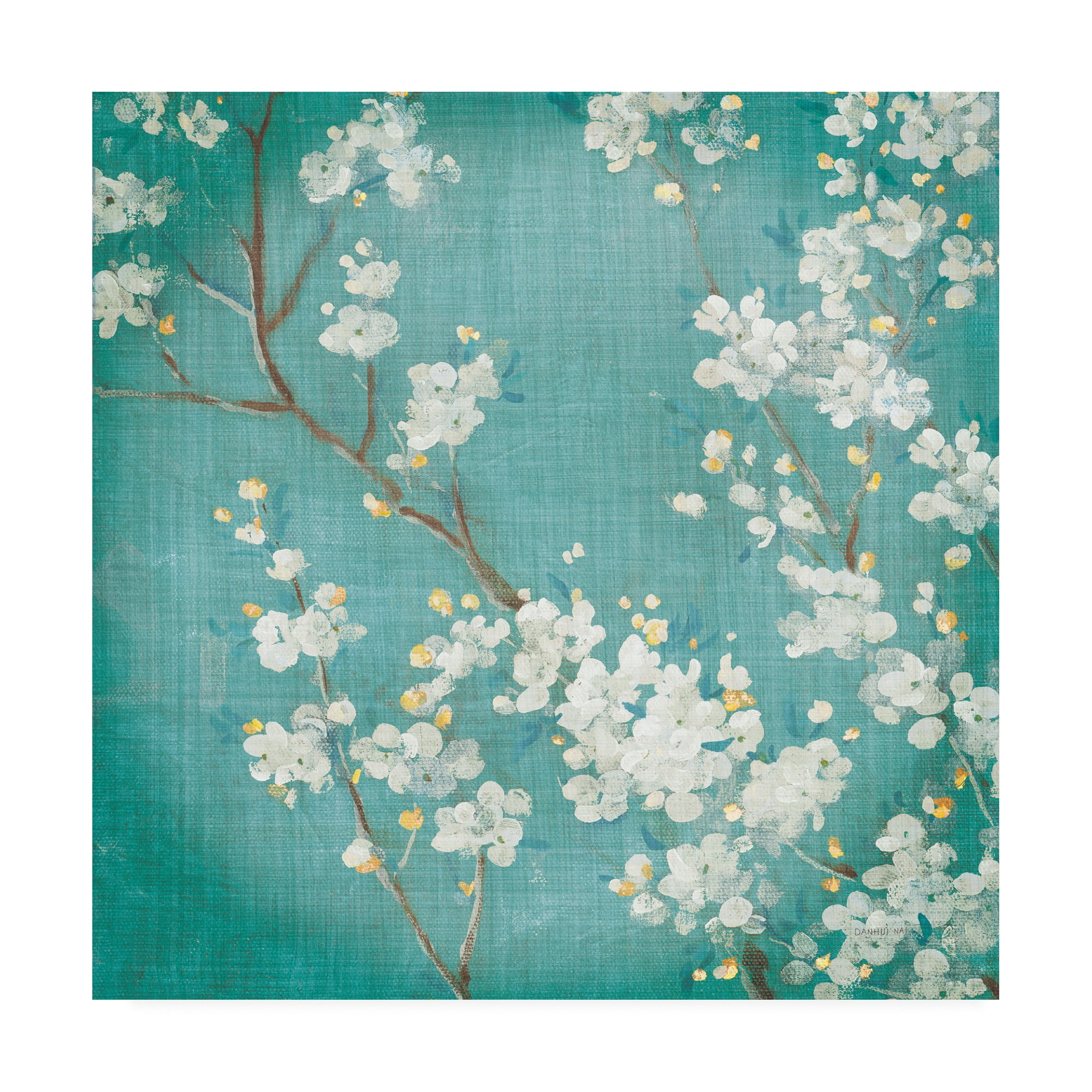 Trademark Art Bird Flowers Painting, by Danhui Nai