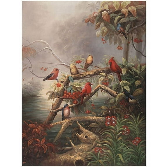 Trademark "Art Birds" Canvas Art by Joval, Signed