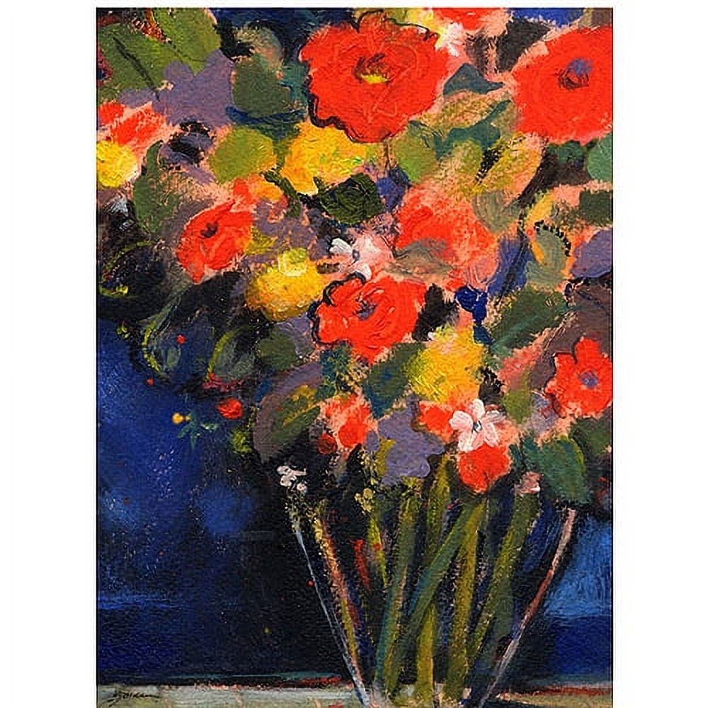 Trademark Art "Blue Wall" Canvas Wall Art by Shelia Golden
