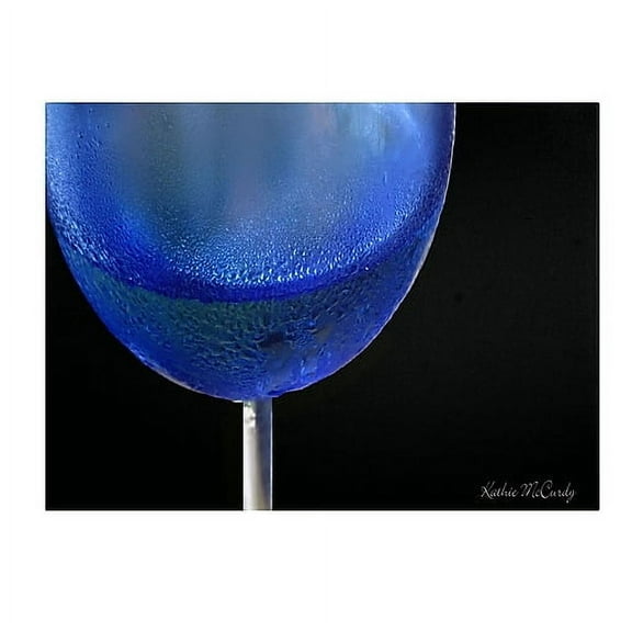 Trademark Art 'Blue Wine Glass' Canvas Art by Kathie McCurdy