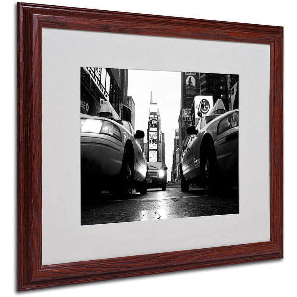 Trademark Art 'Broadway Taxis' Matted Framed Art by Yale Gurney