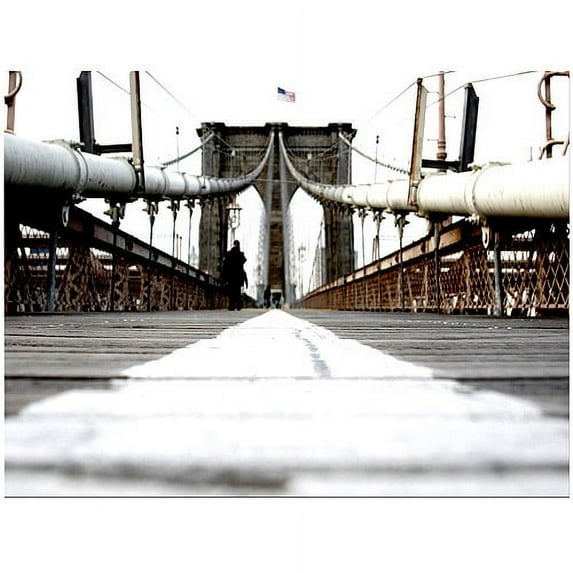 Trademark Art "Brooklyn Bridge" Canvas Art by Yale Gurney