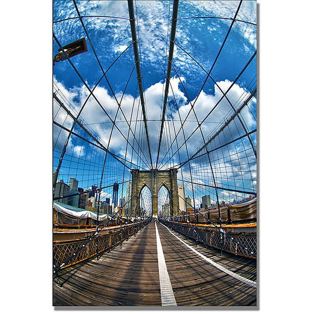 Trademark Art "Brooklyn Bridge" Canvas Wall Art by CATeyes