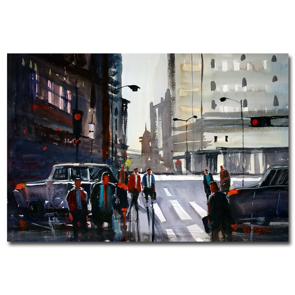 Trademark Art "Busy City - Chicago" Canvas Art by Ryan Radke