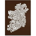 thumbnail image 1 of Trademark Art 'CHOCOLATE-Ireland Text Map' Canvas Art by Michael Tompsett, 1 of 4