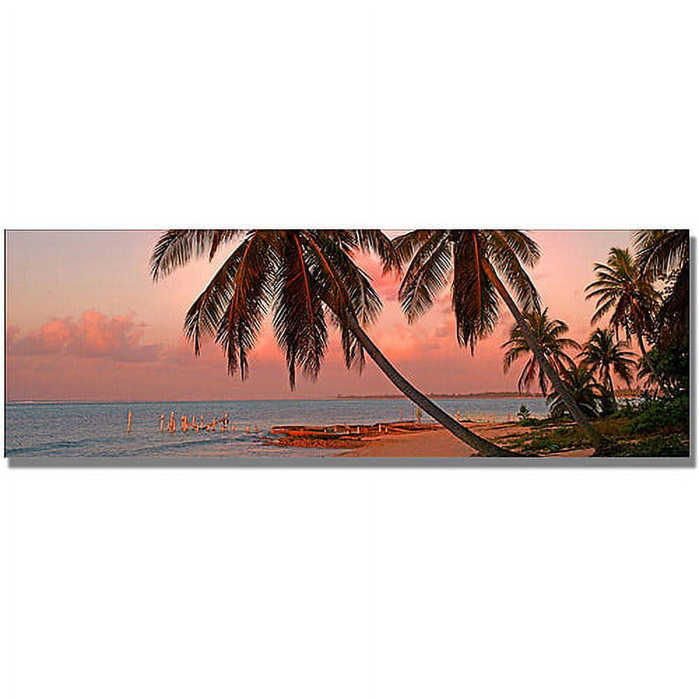 Cayman Palms II Tropical Sunset Canvas Wall Art