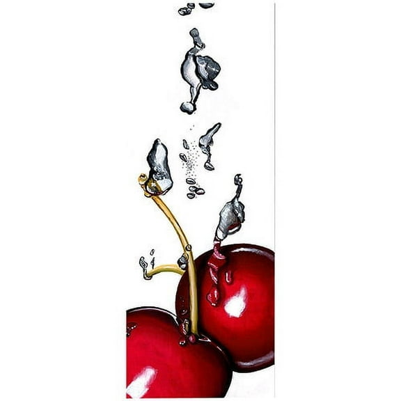 Trademark Art "Cherry Splash II" Canvas Art by Roderick Stevens, 12x32