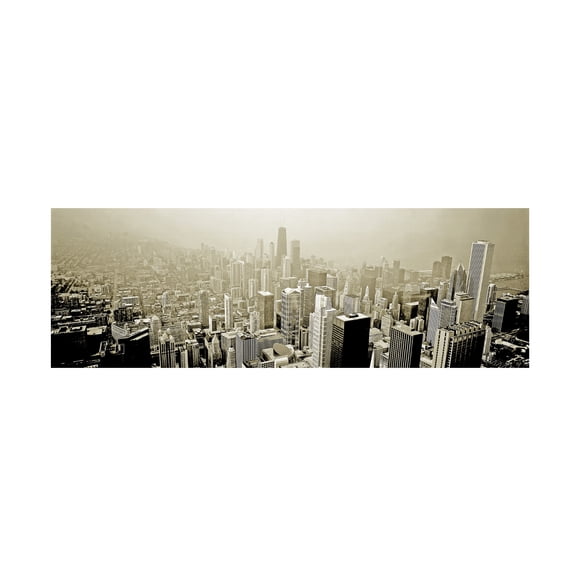 Trademark Fine Art Preston Chicago Skyline Canvas Wall Art - 16x47