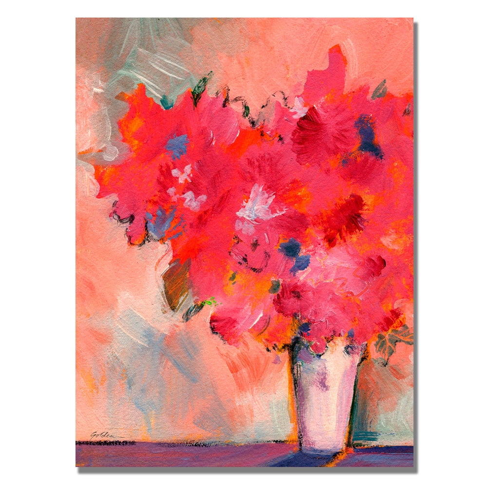 Trademark Art "Contemporary Floral" Canvas Wall Art by Shelia Golden