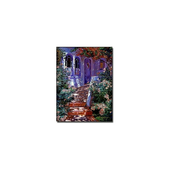 Trademark Art "Cottage Courtyard" Canvas Wall Art by David Lloyd Glover