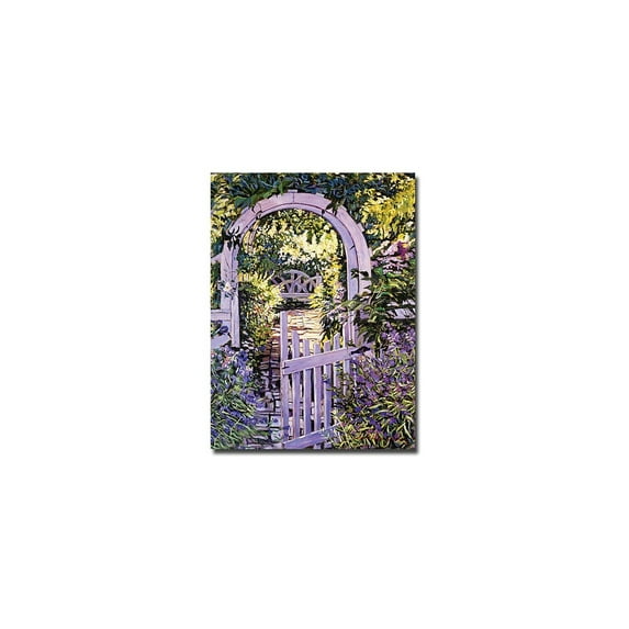 Trademark Art "Country Garden Gate" Canvas Wall Art by David Lloyd Glover