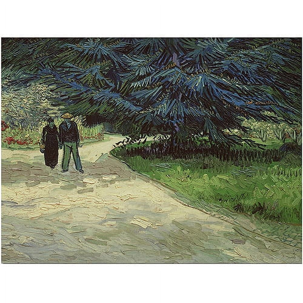Vincent Van Gogh Couple in the Park Landscape Canvas Art